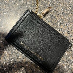 Marc jacobs card holder wallet with zipper and key chain